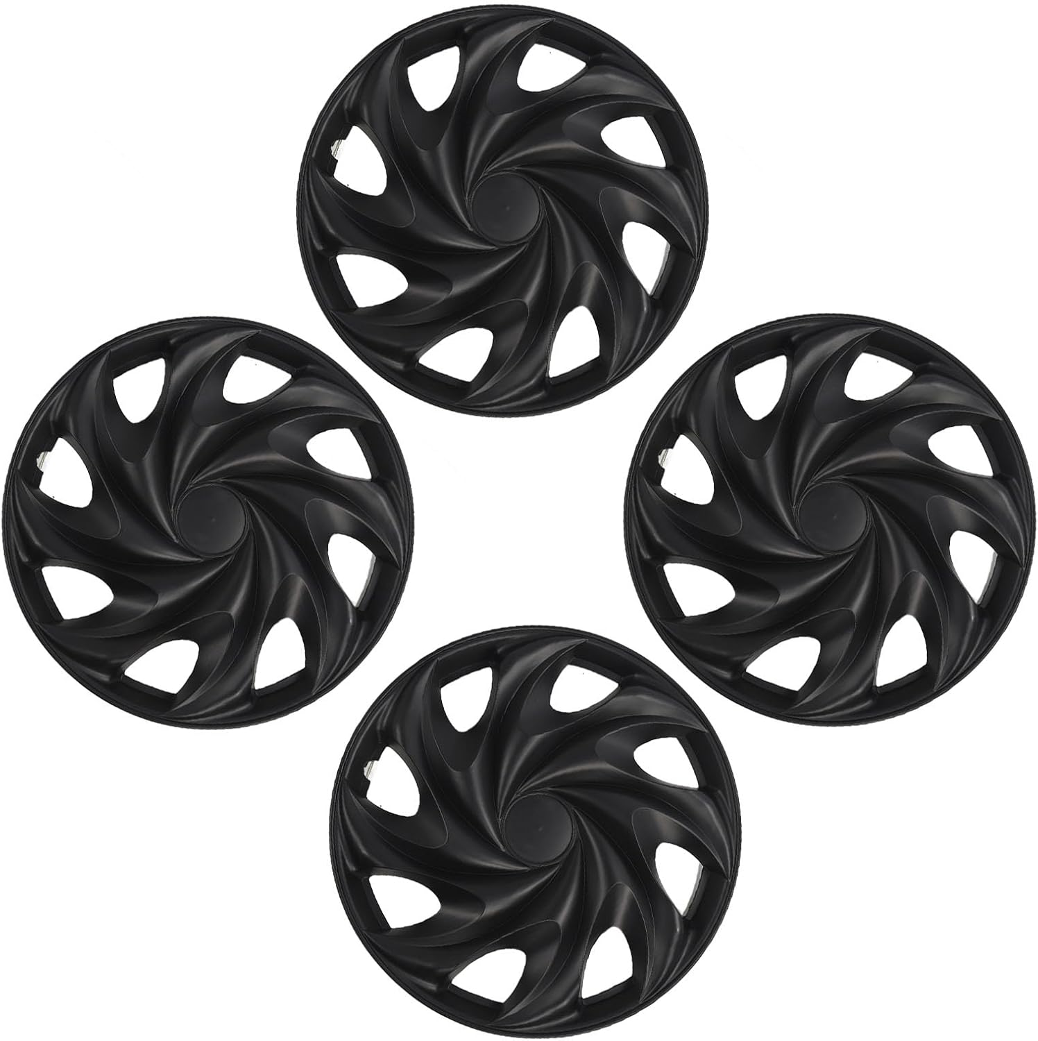 4Pc 15 Inch Hubcap Wheel Covers, Stylish and Sturdy Rim Protectors Universal Hubcap for Cars Trucks Vans, Protects and Beautifies Vehicle, Auto Tire Rim Replacement