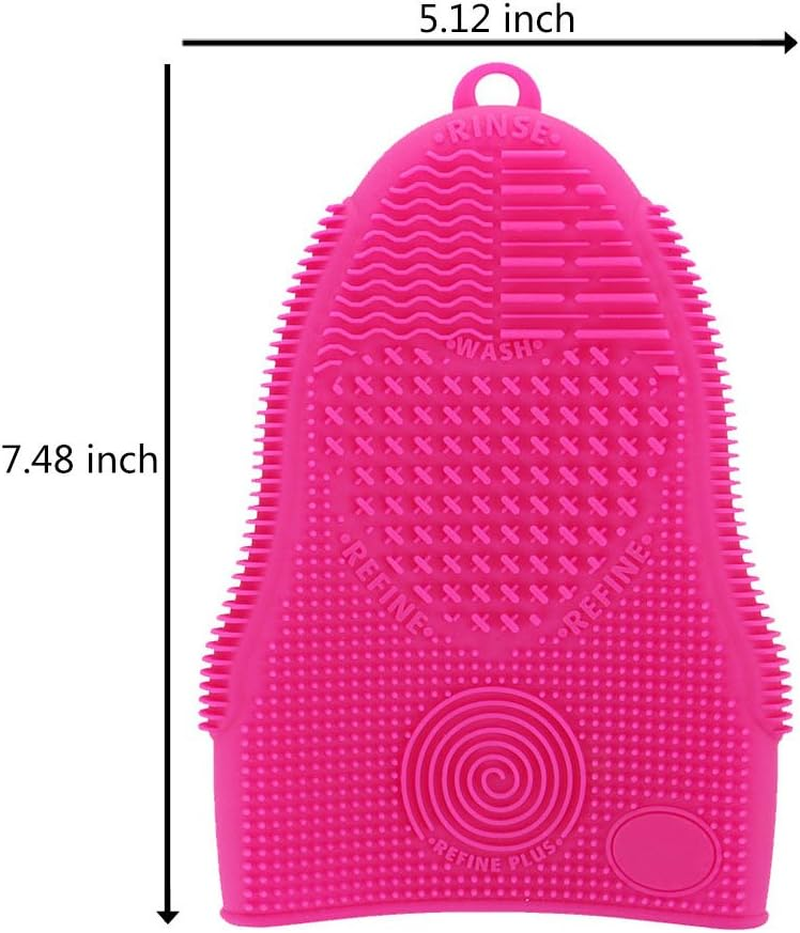 Scivokaval Makeup Brush Cleaner Mat Mitt Glove Silicone Cosmetic Cleaning Scrubber Tool for Face Brushes and Eye Brush Washing Pad Black