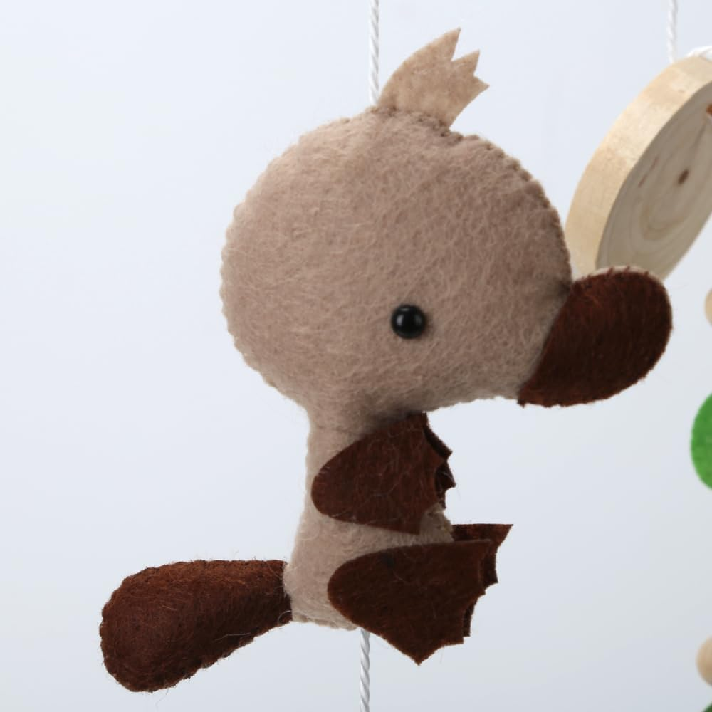 Baby Mobile Australian Animals Kangaroo Platypus Cockatoo Koala Nursery Decor Baby Shower Gift Australian Neutral Crib Mobile image number 1