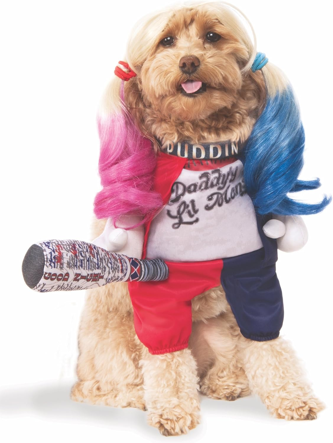 DC Villains Suicide Squad: Harley Quinn Pet Costume for for Dogs or Cats by Rubies, Medium