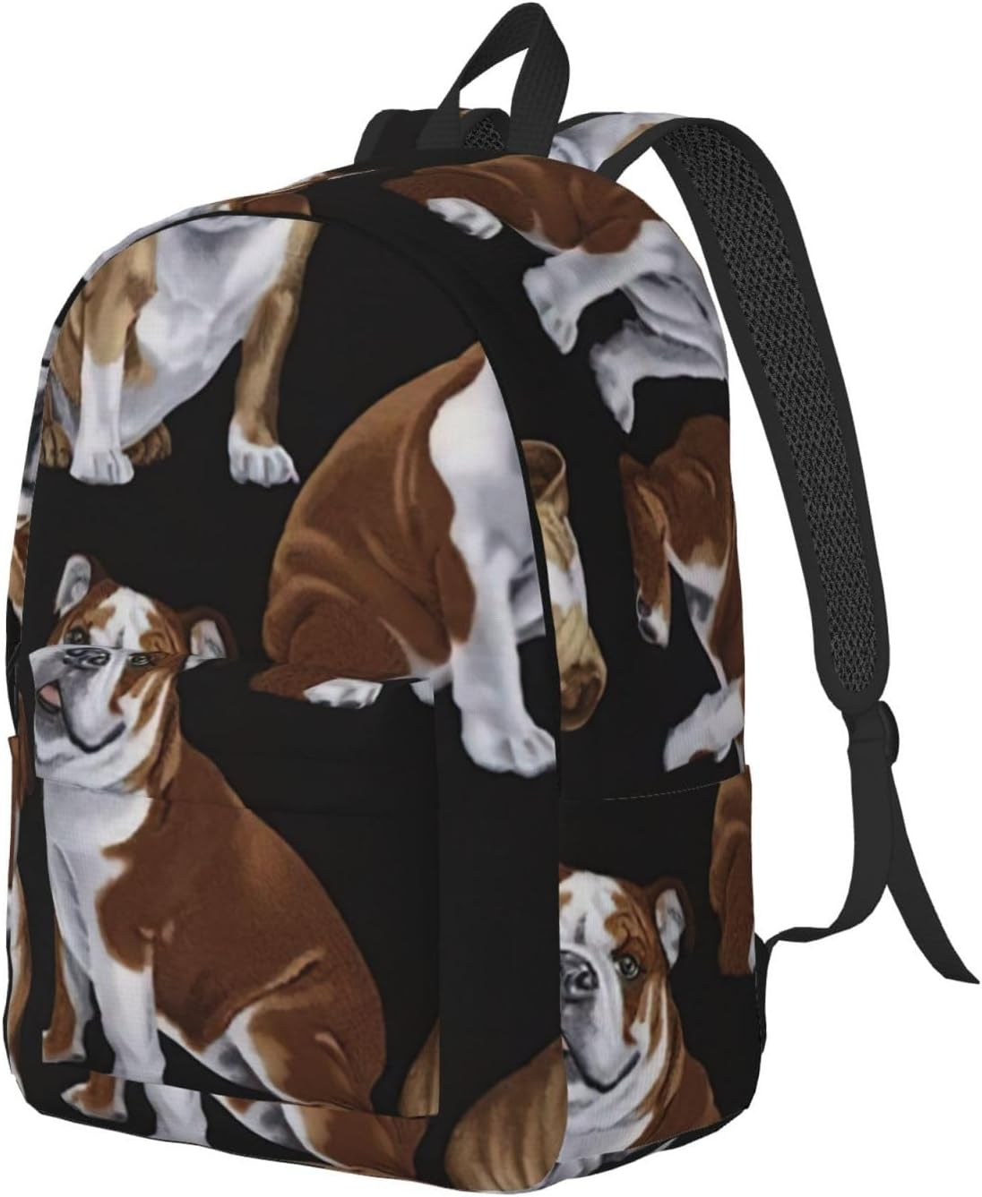 WURTON English Bulldogs Print Canvas Backpack &Acirc;&euro;&ldquo; Versatile Back Pack for All Unisex Work, Hiking Canvas Rucksack image number 2