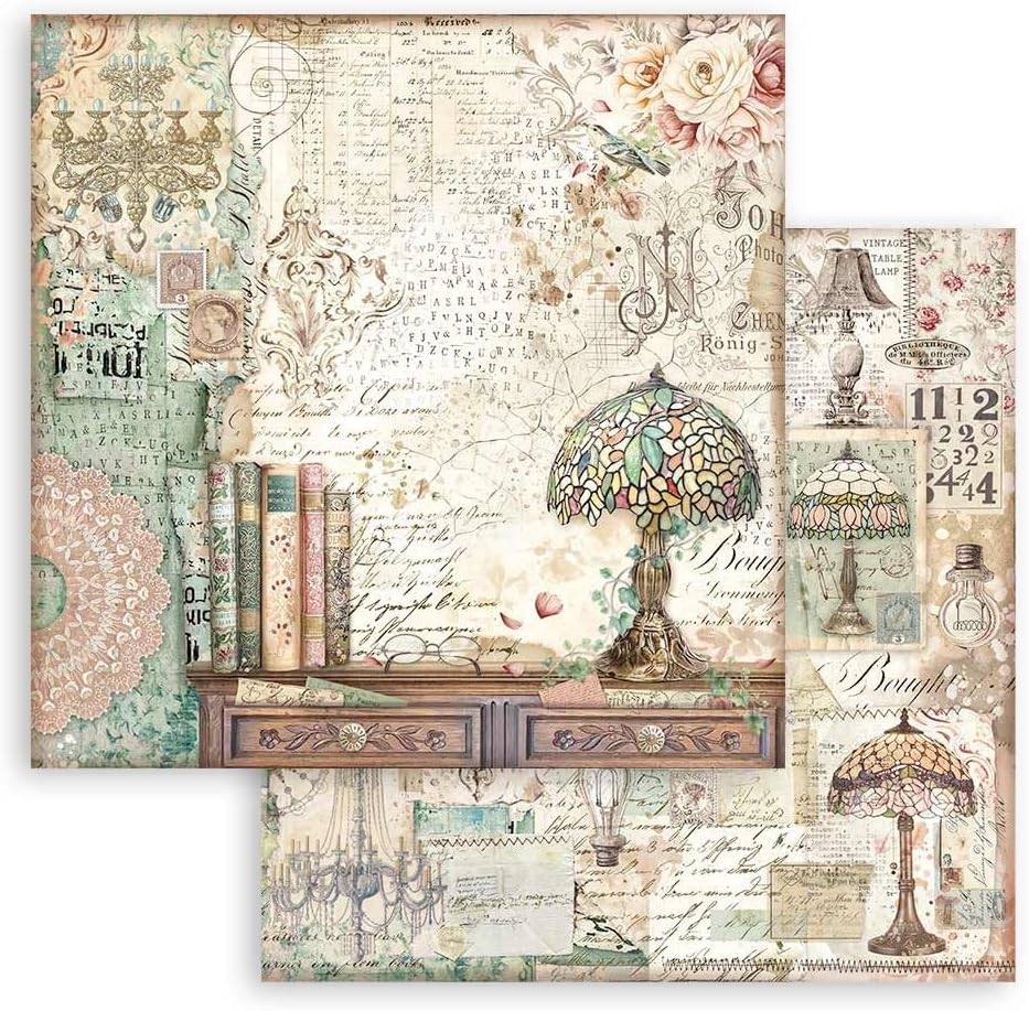 Scrapbooking Pad 22 Sheets Cm 30.5 X 30.5 (12 X 12 Inches) Single Face - Brocante Antiques image number 4