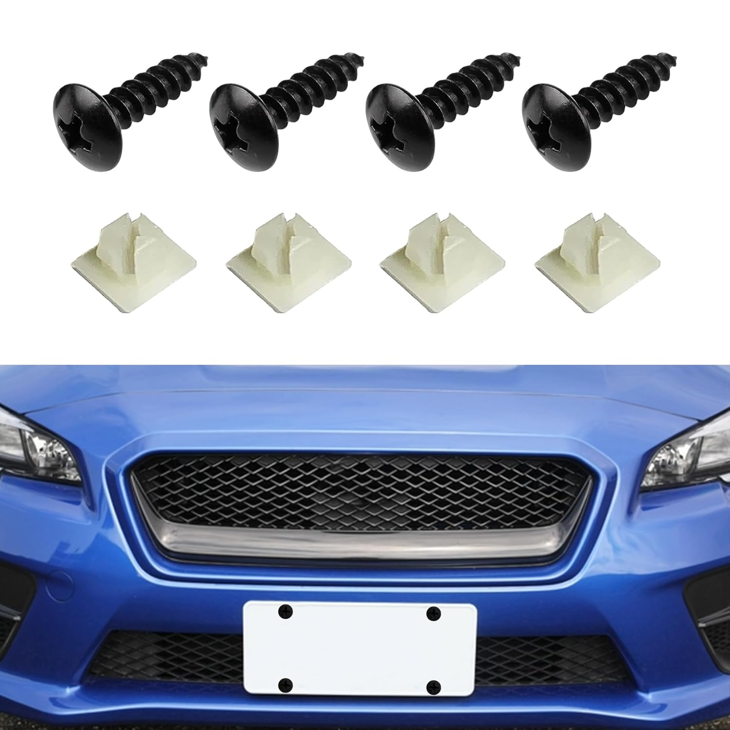 Anti Theft License Plate Screws Kits, Tamper Resistant Licence Plate Kit, 1/4"(M6) Security Screws, Rust Proof Stainless Steel Bolts Fasteners Kit for Front Rear Frame Holder Mounting