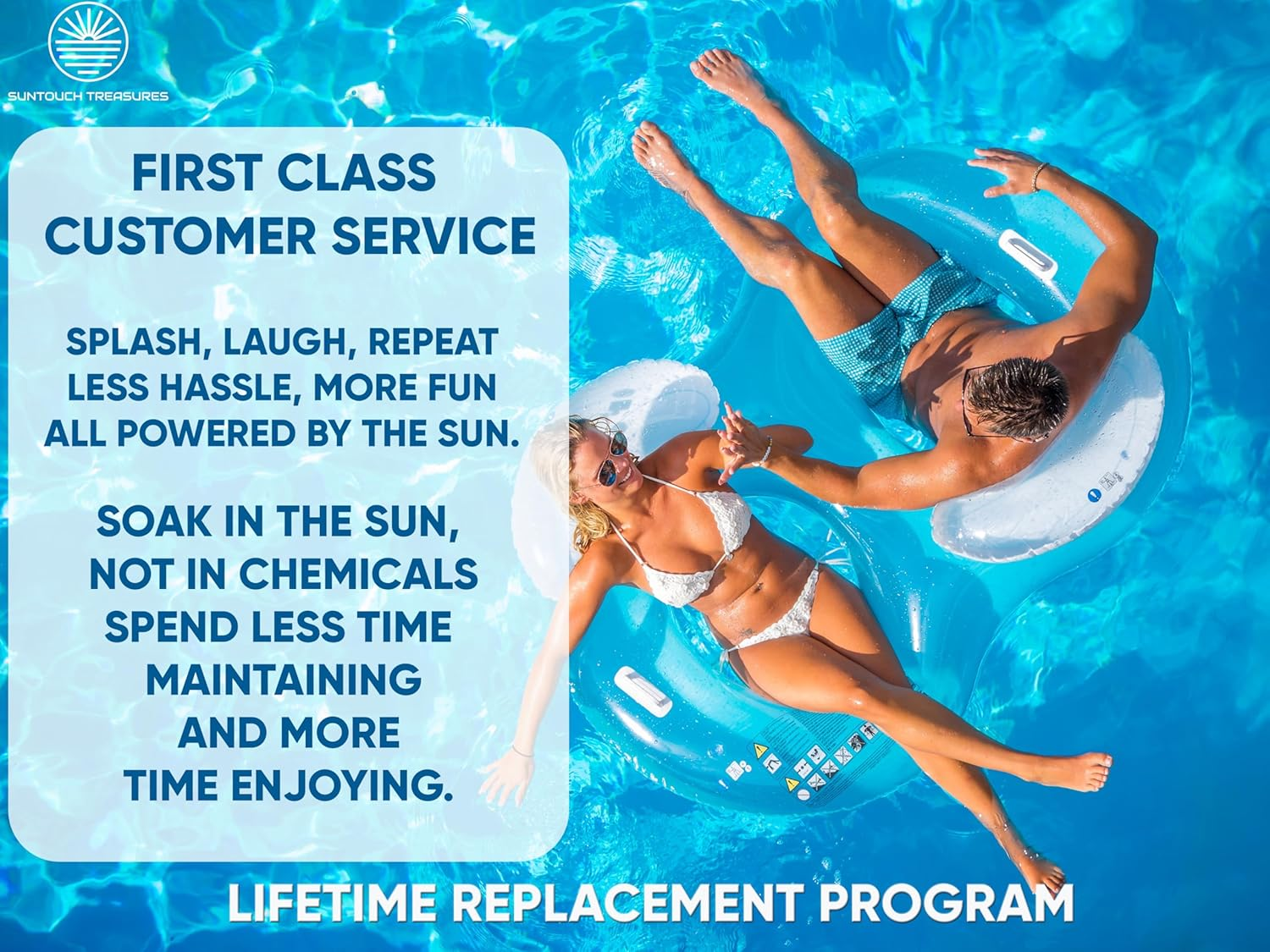 Solar Pool Maid Mineral System - Pool Cleaner, Solar-Powered Floating Mineral Accessory for Water Balance, Use up to 85% Less Chemicals, for Pools up to 133,000 Litres, Lifetime Replacement Program