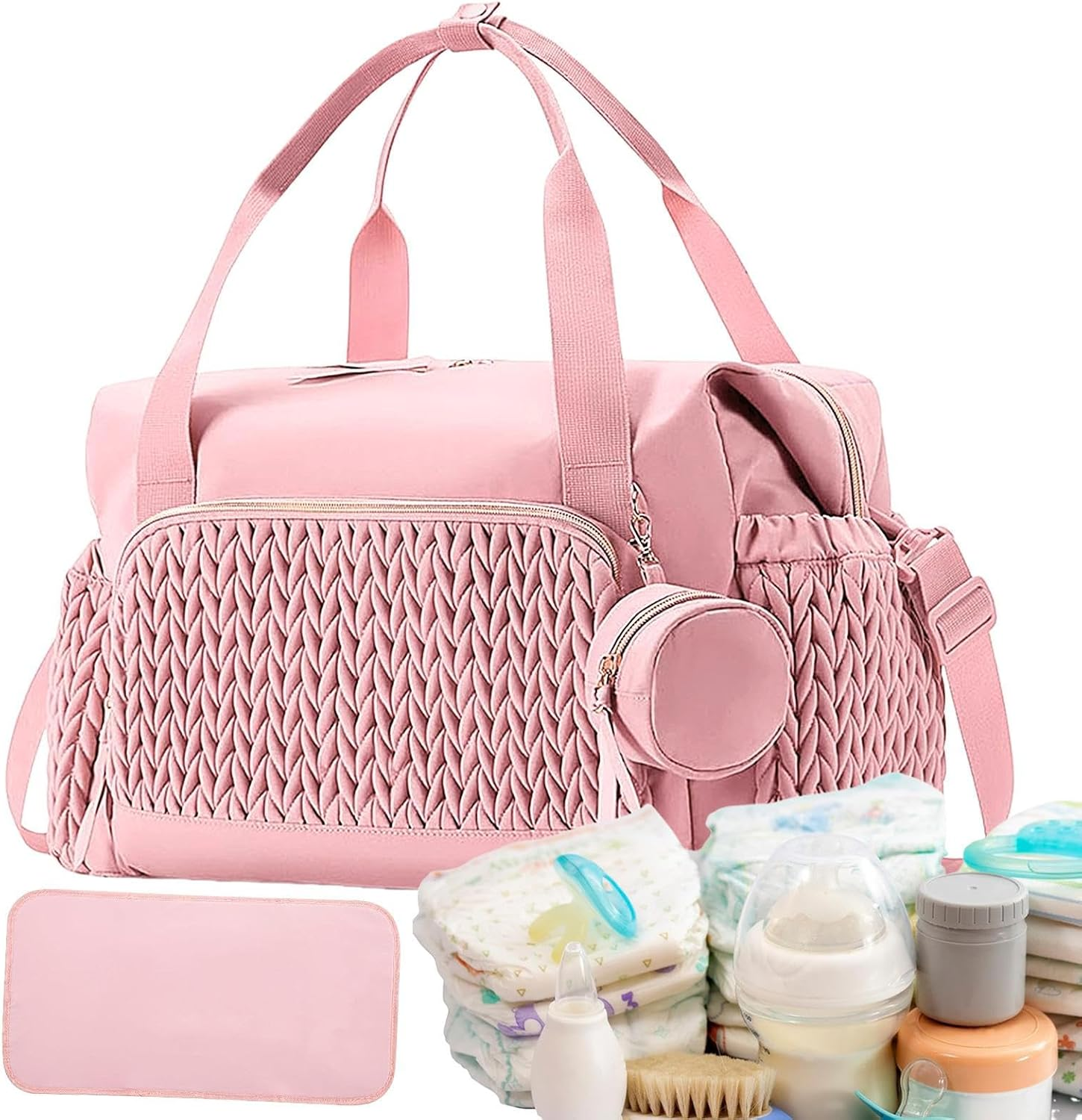 Diaper Bag | Large Capacity Hospital Bag for Labor Delivery - Reusable Travel Accessories, Child Supplies for Home, Travel