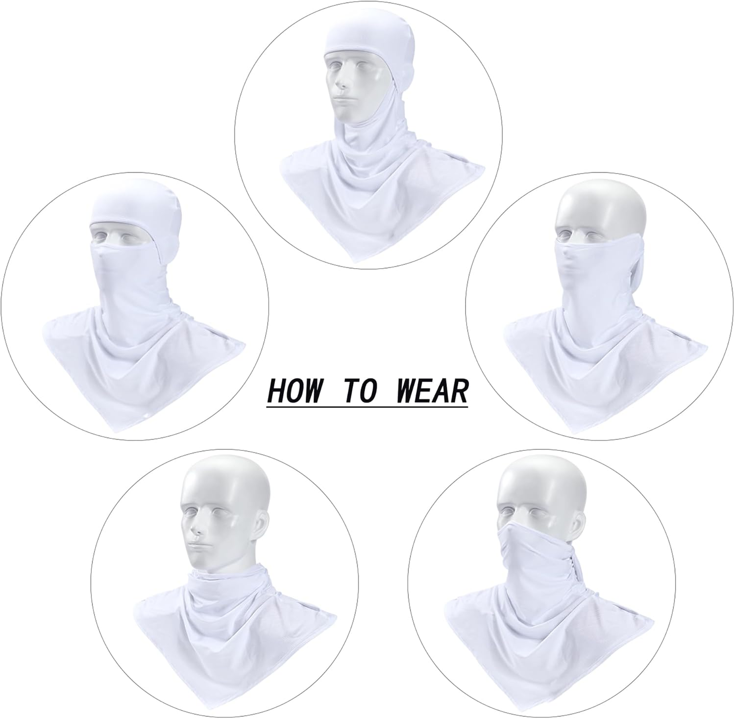 Balaclava Face Mask for Sun Protection Summer Full Face Cover Sheisty Mask Long Neck Sun Mask for Men Women Fishing Motorcycle image number 4