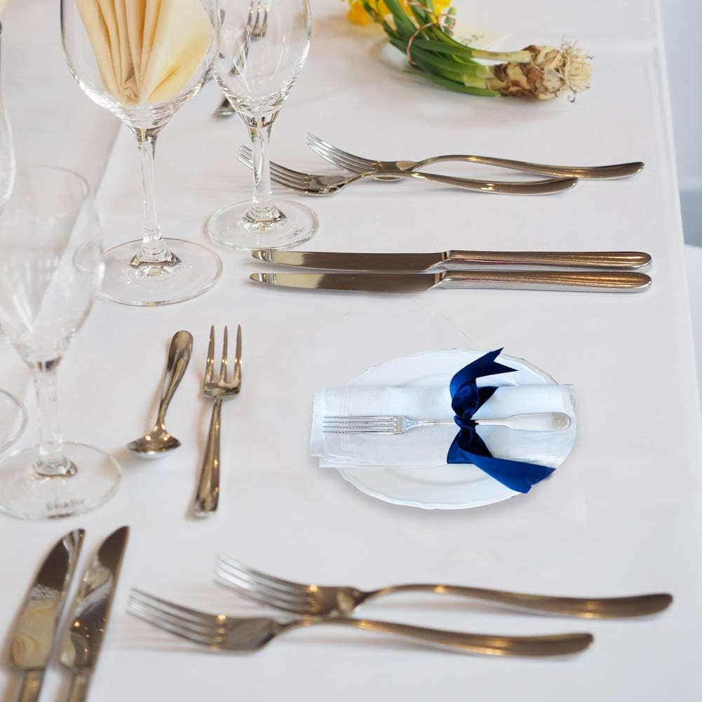 Dudu N Girlie Hemmed Stitch Men Cotton Handkerchief, 40 Cm X 40 Cm, 12-Piece, White image number 2