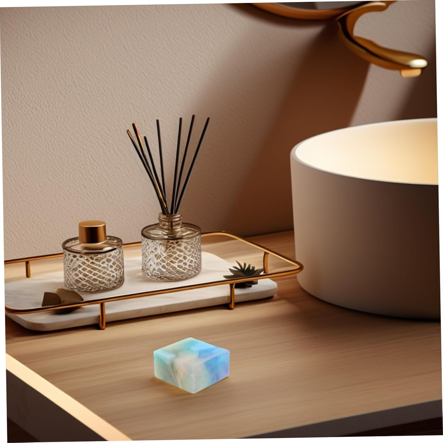 Beavorty Essential Oil Handmade Soap Iceberg Flame Soap 100G Moisturizing for Men Natural Ingredients Honey Suitable for Body and Face Cleansing