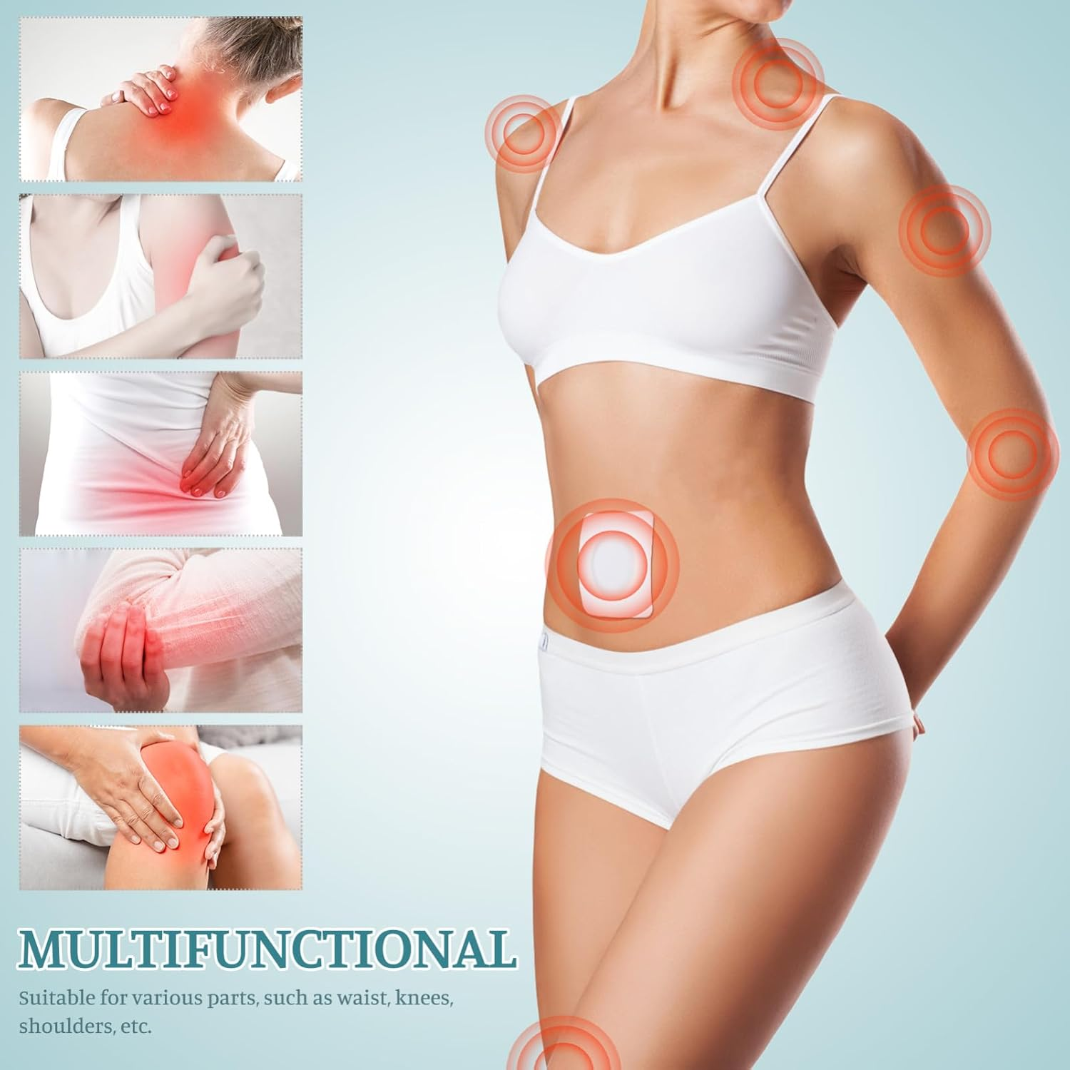 Ipetboom 50Pcs Breathable Belly Button, Adhesive Patches Non-Woven Fabric Skin Covers for Navel Waist Knees Shoulders Comfortable Secure Fit Easy Removal image number 4