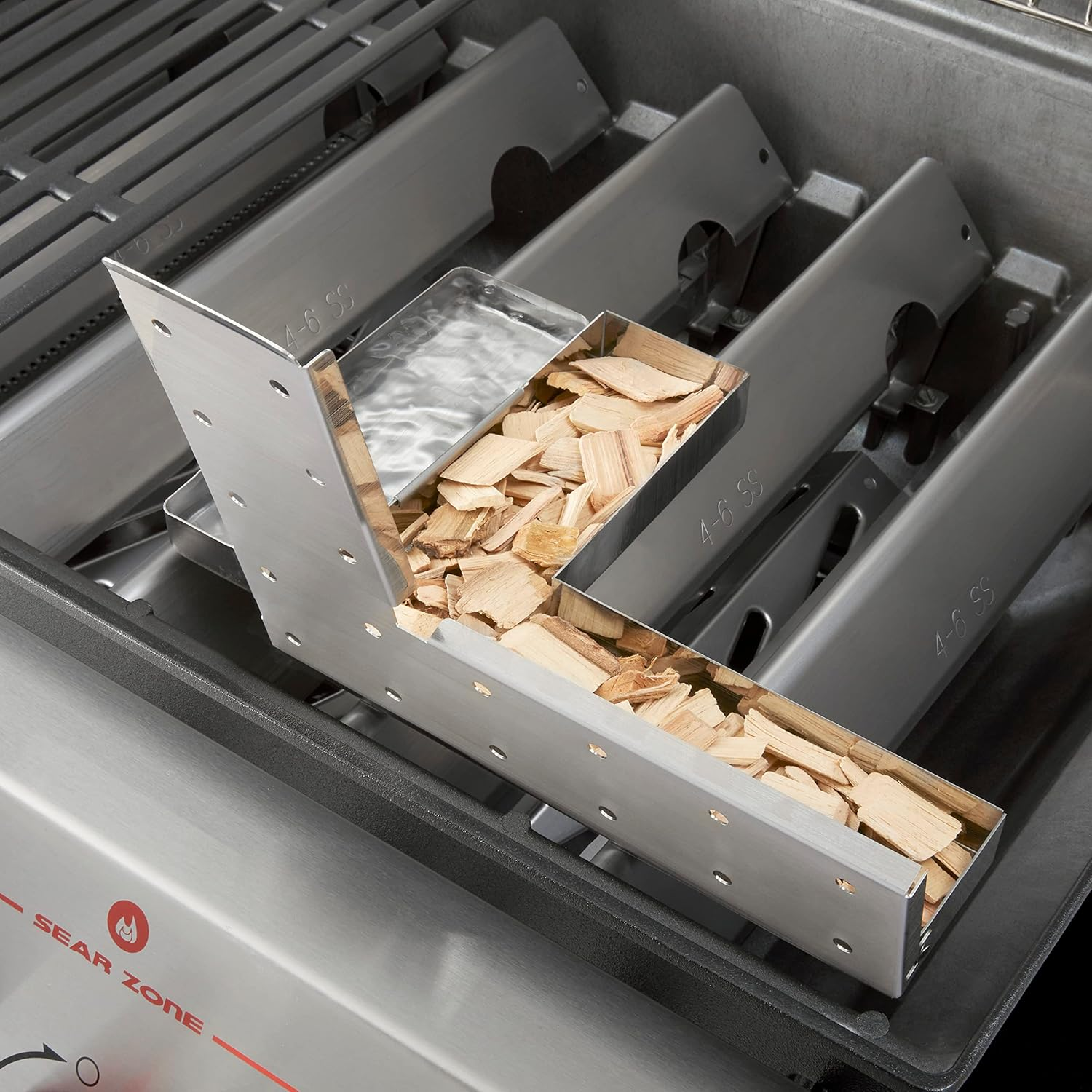 Weber Genesis SE-SPX-435 Smart Gas Barbecue Grill &ndash; 4 Burner Premium LPG Gas Barbecue Grill with Weber Connect Technology, Side Burner, Night Vision LED&ndash; Stainless Steel Grill for the Backyard