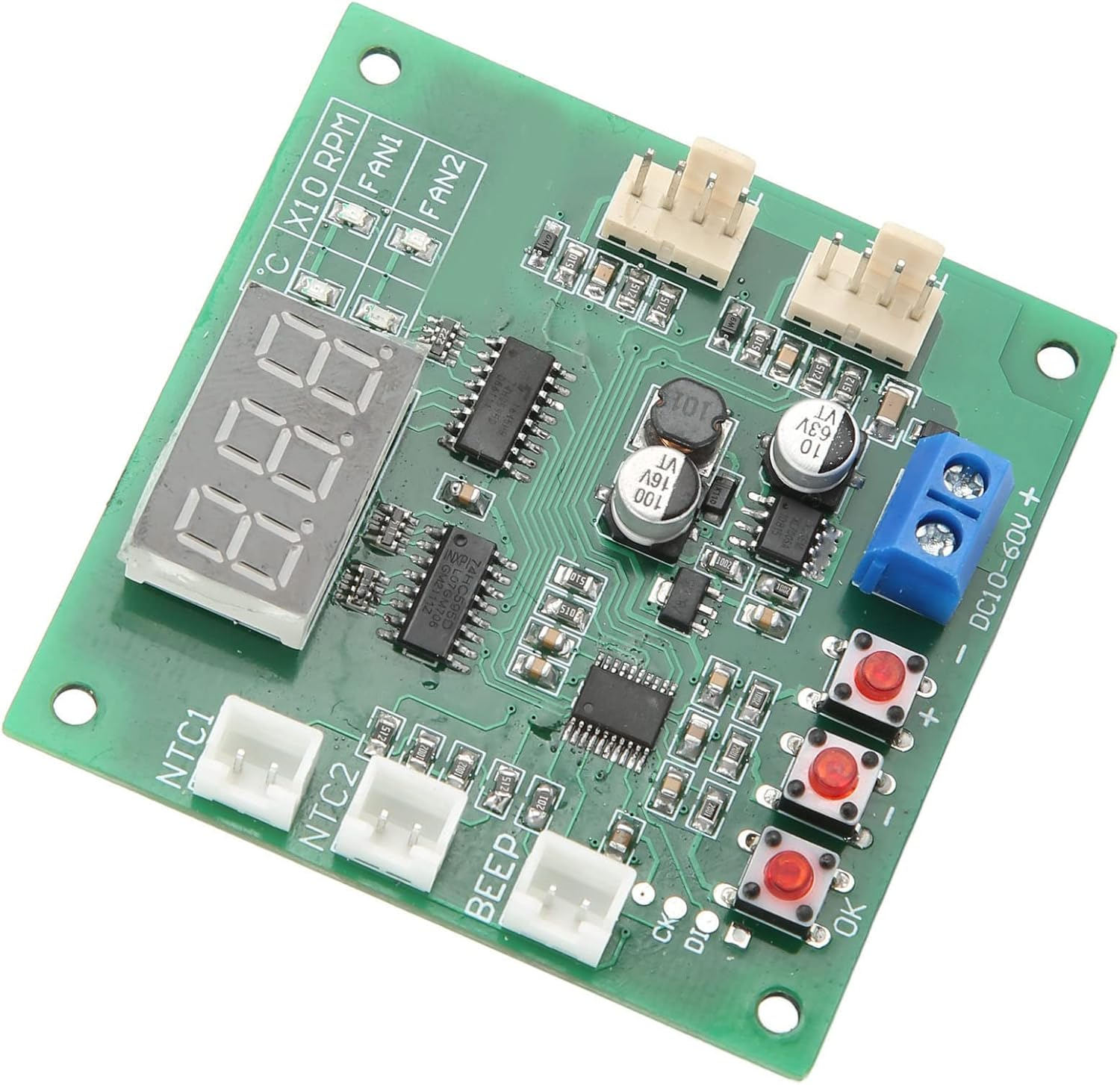 Dual PWM Channel Fan Channel Controller PWM Controller Internal Fan Speed for Internal Components of The, DC10-60V image number 1