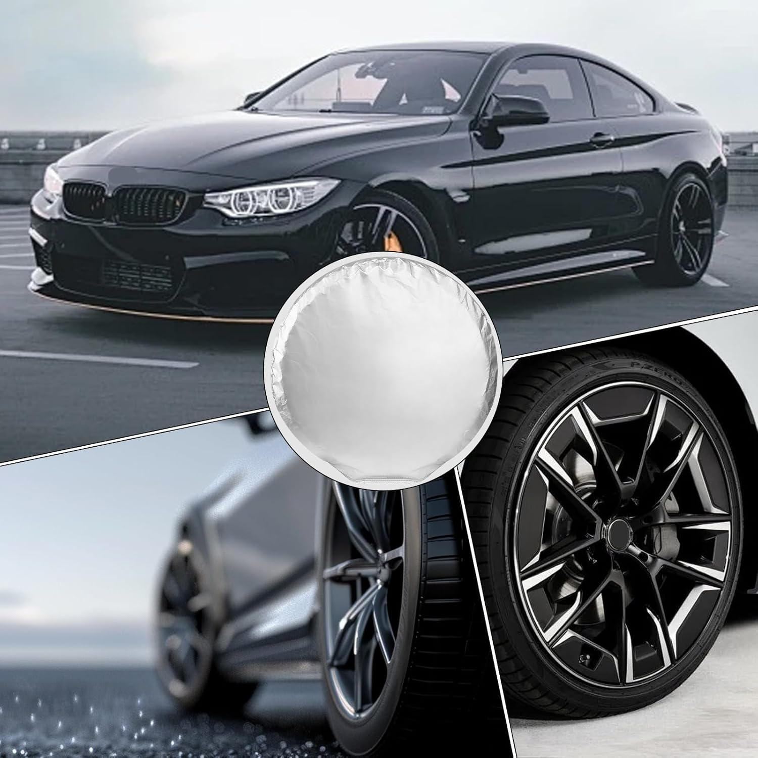 Waterproof Tire Covers for Trailers and Rvs, Wheel Tire Covers for 27-31 Inches Tire Diameters, Accessories Perfect for Suvs, Trucks, and 190T Polyester Tower More image number 1