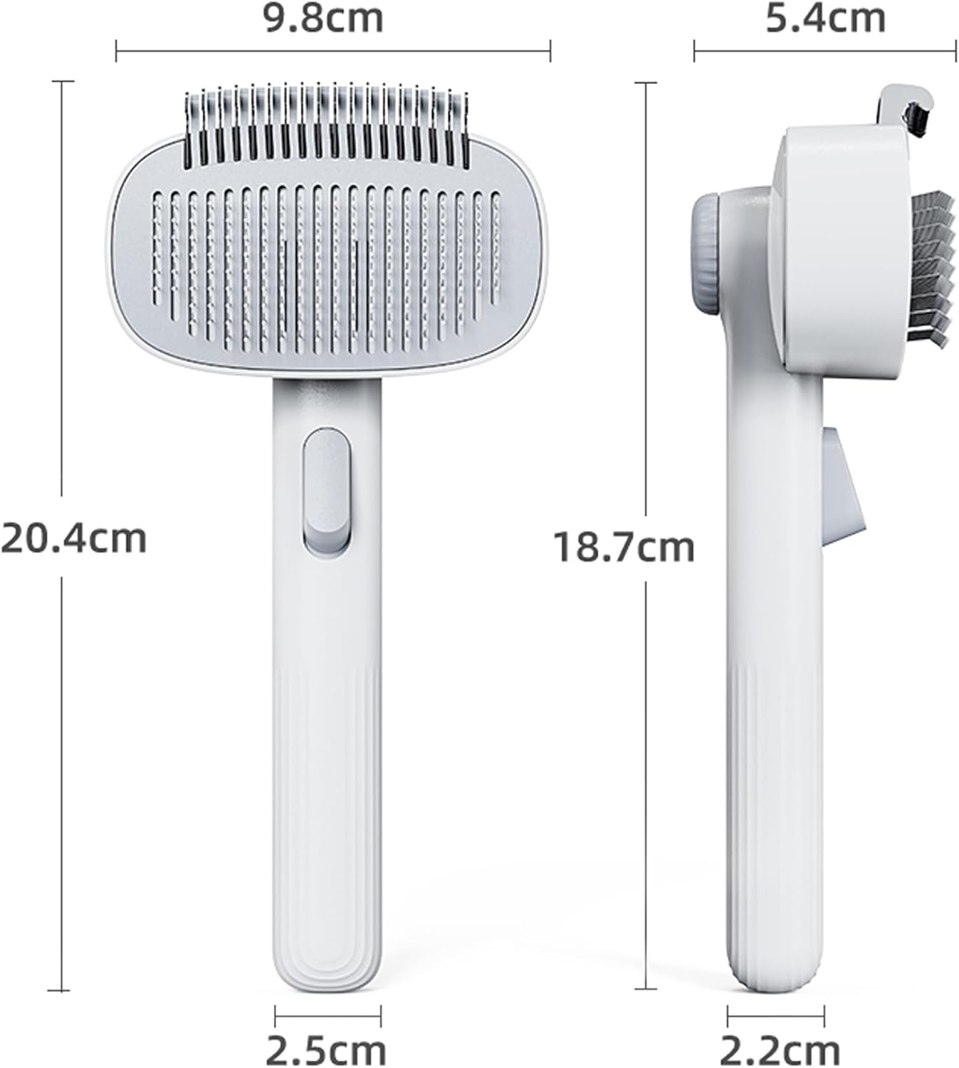 Adjustable Pet Grooming Brush for Cats and Dogs &ndash; Self-Cleaning Slicker Comb, No Hair Clogging, One-Click Fur Removal, Gentle Dematting & Undercoat Care for Long & Short Hair image number 4