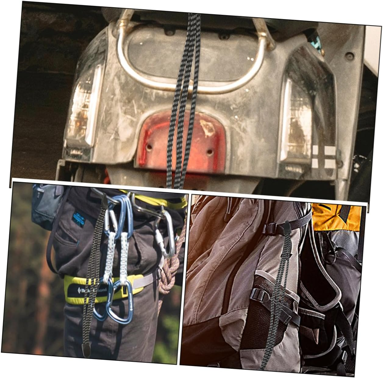 COOLHIYA 2Pcs Luggage Strap Lashing for Suitcases Stretchy Camping Luggage Packing Straps Wear-Resistant