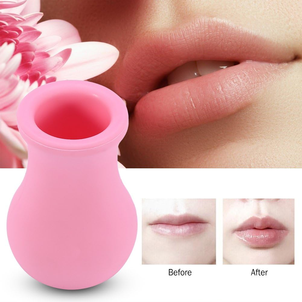 KOSDFOGE Lip Plumper Enhancer Portable Vase Shaped Beauty Tool Lips Plumper for Fuller Lips Pink image number 1