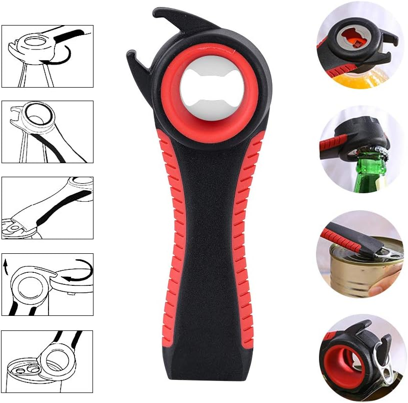 Astofli 5 Pack Jar Opener for Seniors with Arthritis, Easy Twist Lid Opener Jar Opener for Opening Jars with 2 PCS Rubber Jar Gripper, Multi Can Openers Prime for Seniors with Arthritis image number 3