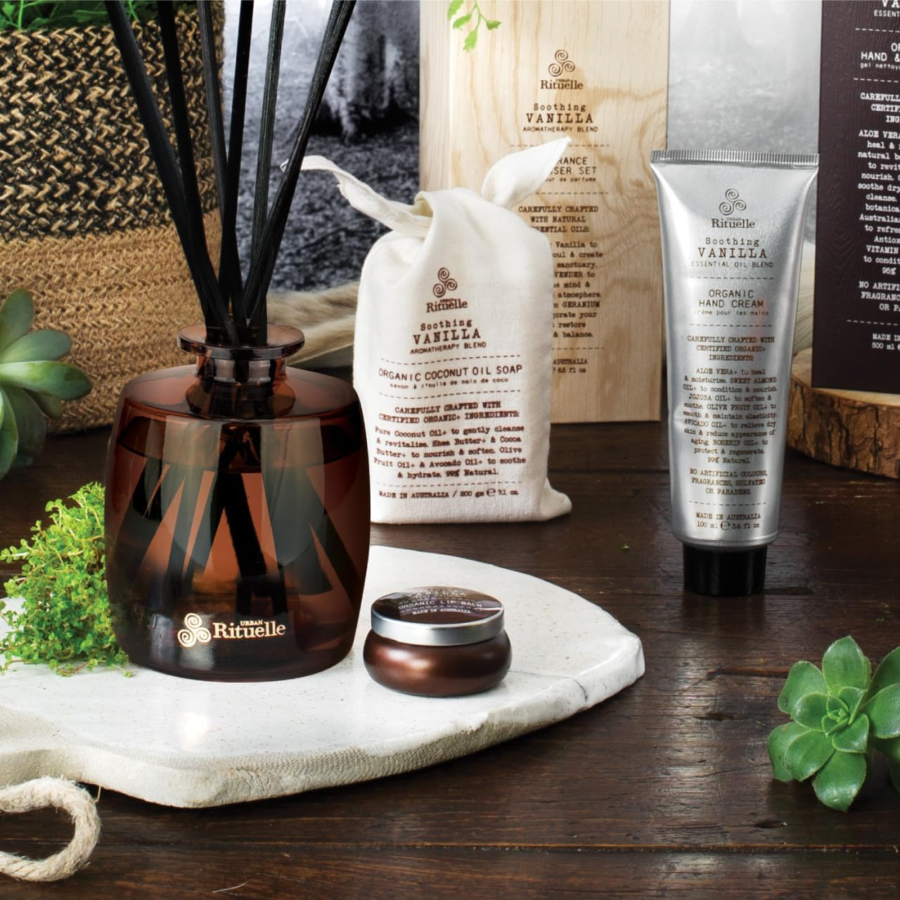 Urban Rituelle Hand Cream 100Ml Soothing Vanilla, Lavender & Geranium Essential Oil Aromatherapy Blend image number 2