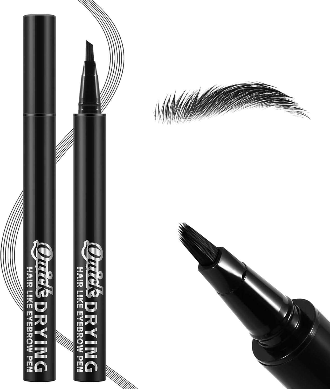 Apooliy Waterproof Eyebrow Pen，Long Lasting Eyebrow Pencil，Creates Hair-Like, Natural-Looking, 3D Eyebrows,Eye Brow Makeup Pen for Women image number 6