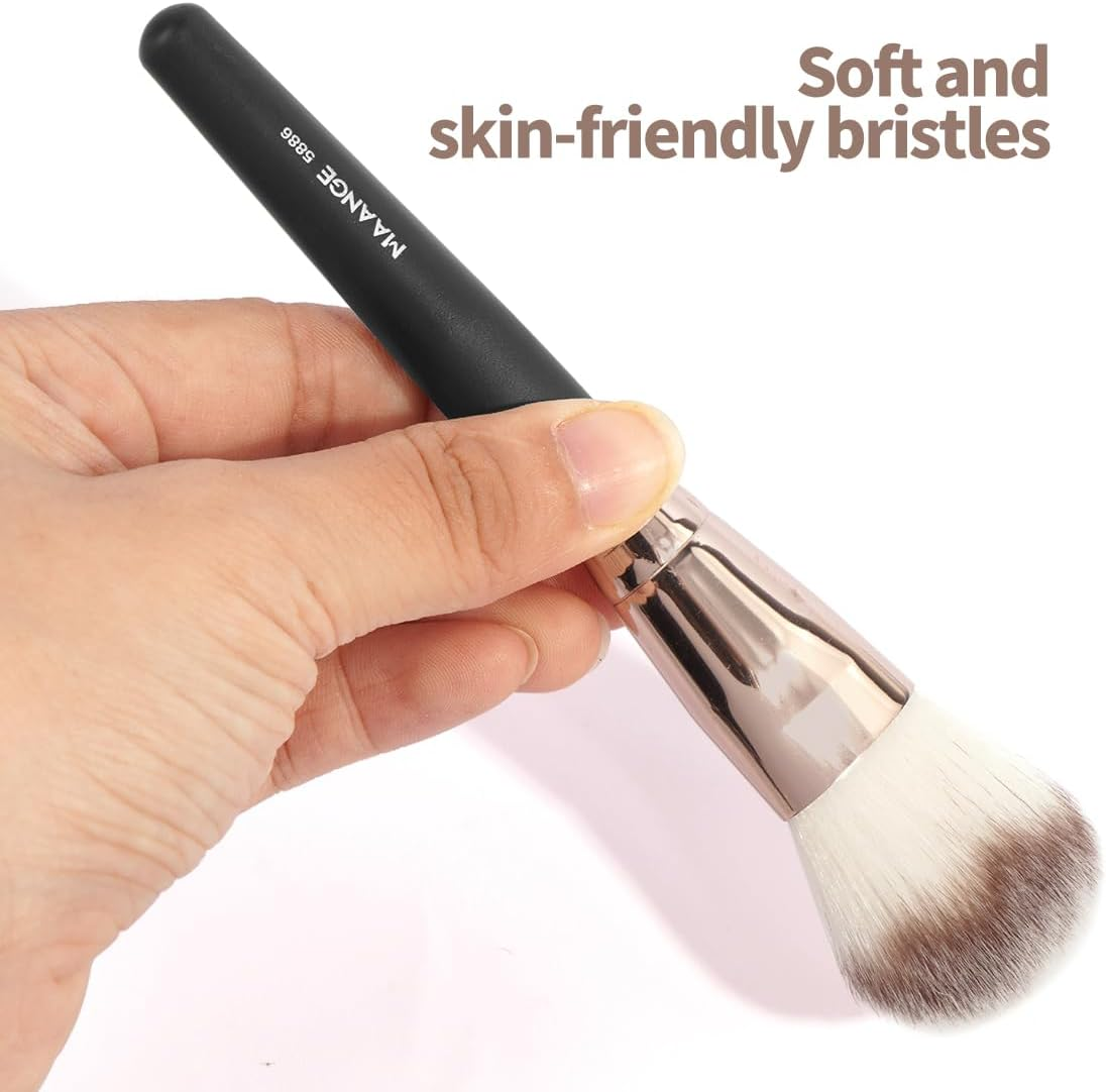 Makeup Brushes 11 Pcs Easy-Taken Travel Makeup Brush Set Foundation Eye Shadows Blush Face Powder Concealer Mini Make up Brushes with Case（Black Gold） image number 2