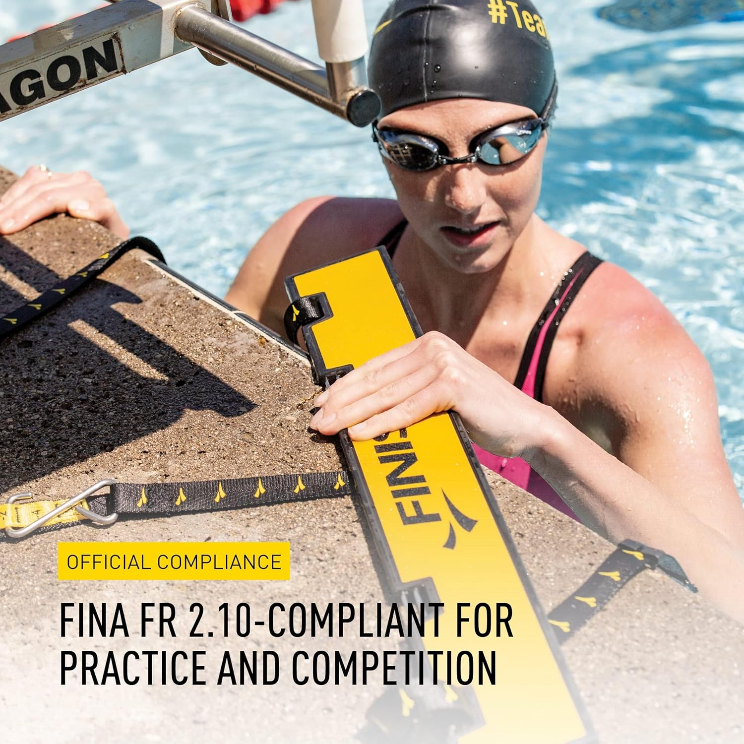 FINIS - Backstroke Start Wedge - Swim Training Gear, Black - Backstroke Wedge for Improved Starts - Yellow image number 5