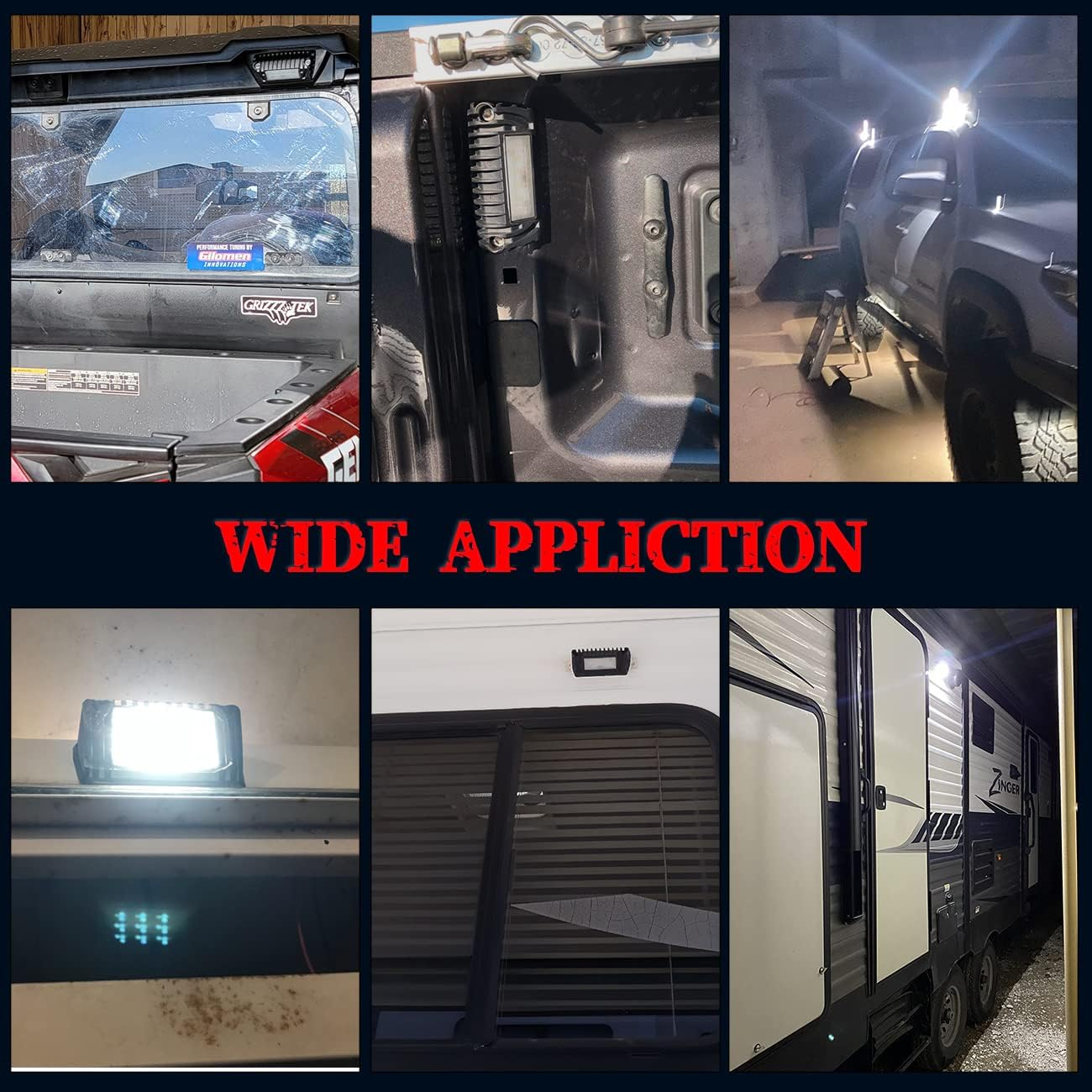 Chelhead RV Exterior Lights, 12V DC Low Current Led RV Porch Light Aluminum Base Led Scene Lighting Compatible with RV Camper Trailers Porches Towing 5Th Wheels Utility Vehicles - White Housing image number 7