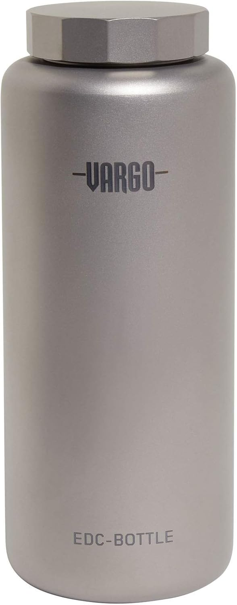 Vargo Titanium Para-Bottle | 1 Liter (34 Oz.) Ultralight Titanium Water Bottle with 7 Feet of Replaceable 550 Paracord - 100% Biocompatible for Fresh Tasting Water &ndash; Model T-452