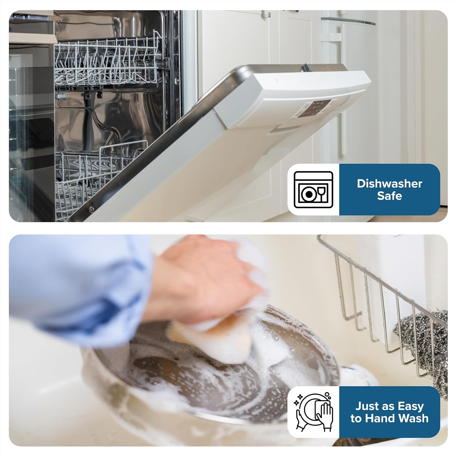 Viking Culinary Contemporary 3-Ply Stainless Steel Cookware Set, 7 Piece, Includes Glass Lids, Pots & Pans, Dishwasher, Oven Safe, Works on All Cooktops Including Induction image number 3