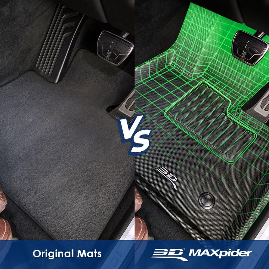 3D Maxpider All-Weather Floor Mats for Volvo XC40 Recharge 2022-2024+ Custom Fit Car Floor Liners, Kagu Series (1St & 2Nd Row) image number 5