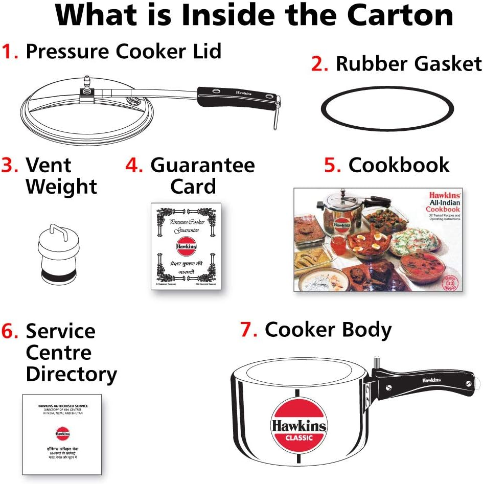 Hawkins Classic Pressure Cooker, Silver, Hawcl3W 3-Liter Wide Mouth image number 6