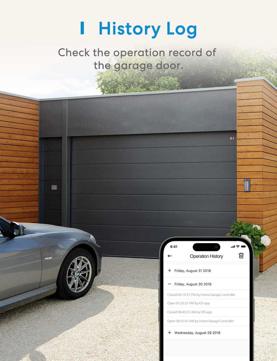Meross Smart Wifi Garage Door Opener, App Control, Compatible with Alexa, Google Assistant and Smartthings, No Hub Required image number 4