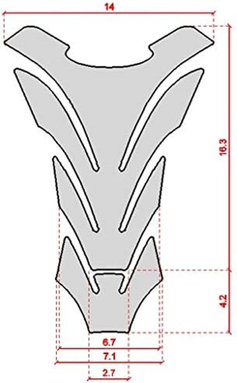 Labelbike - 3D Sticker Tank Pad Motorbike Decoration and Protection Universal in Resin - Color Black Red Gold image number 5