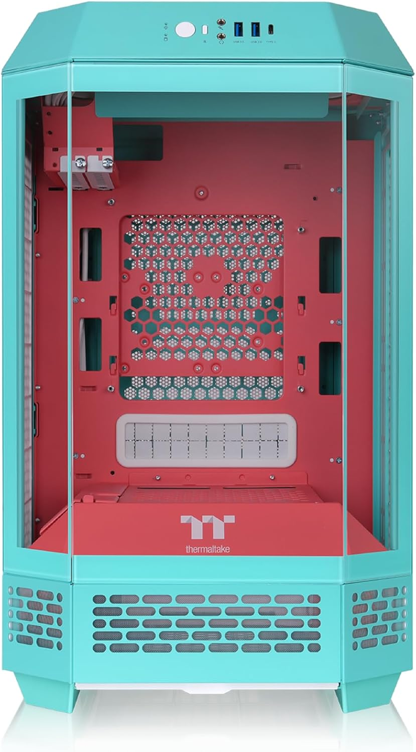 Thermaltake the Tower 250 Tempered Glass Mini Tower Case Mint Strawberry Edition, CA-1Z9-00SLWN-00