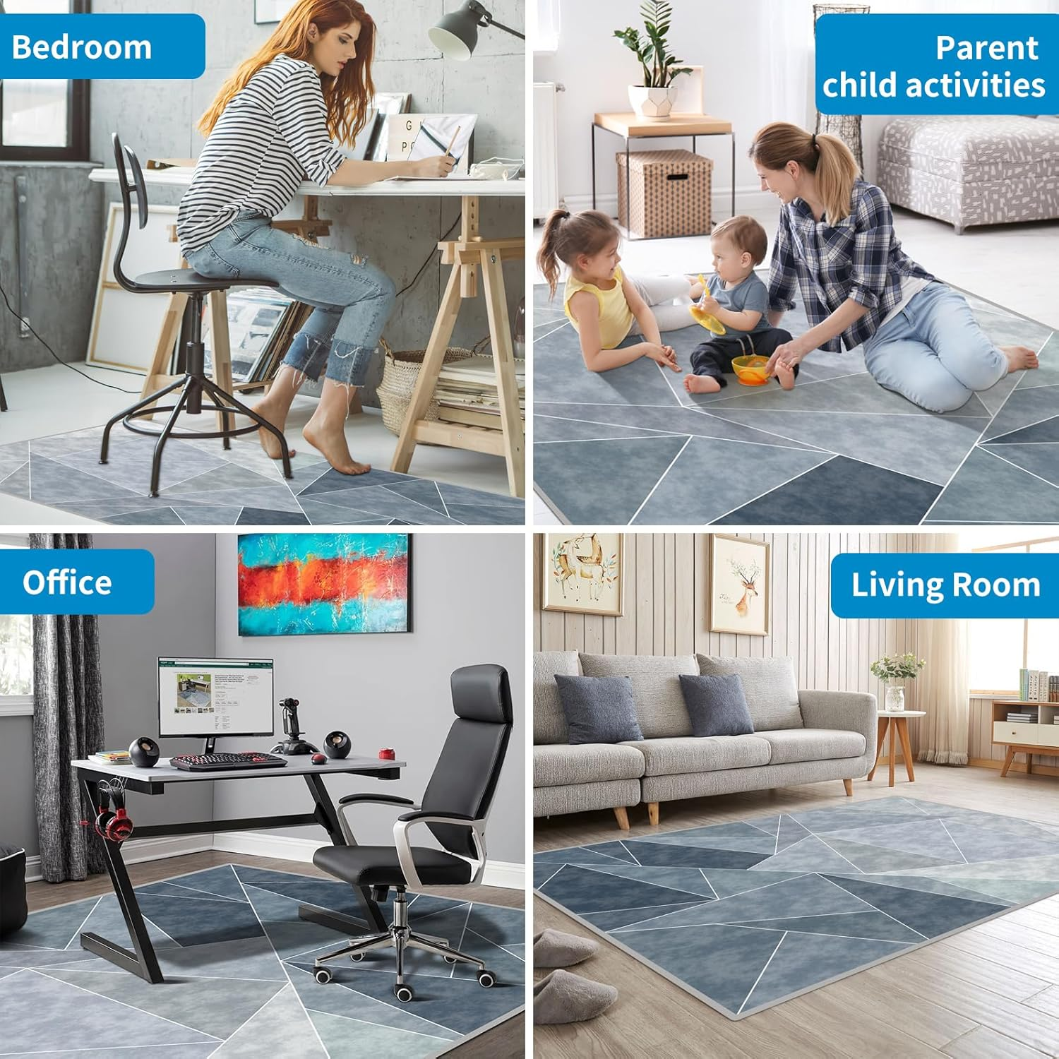 140X90Cm Office Chair Mat,Tpe Rubber Non-Slip Back Office Mats for Hardwood Floors,Desk Chair Mat for Rolling Chairs Multi-Purpose No Paste,Floor Protector for Home Office Roll Packaging image number 5