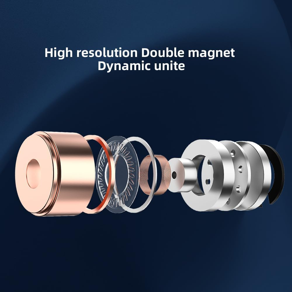 G-60 Wired In-Ear Earbuds with Microphone, 10Mm Dual Magnetic Dynamic Drivers, Hi-Fi Stereo Gaming Earphones, Noise-Isolating Headphones for Gaming and Music. (Purple) - Green image number 5