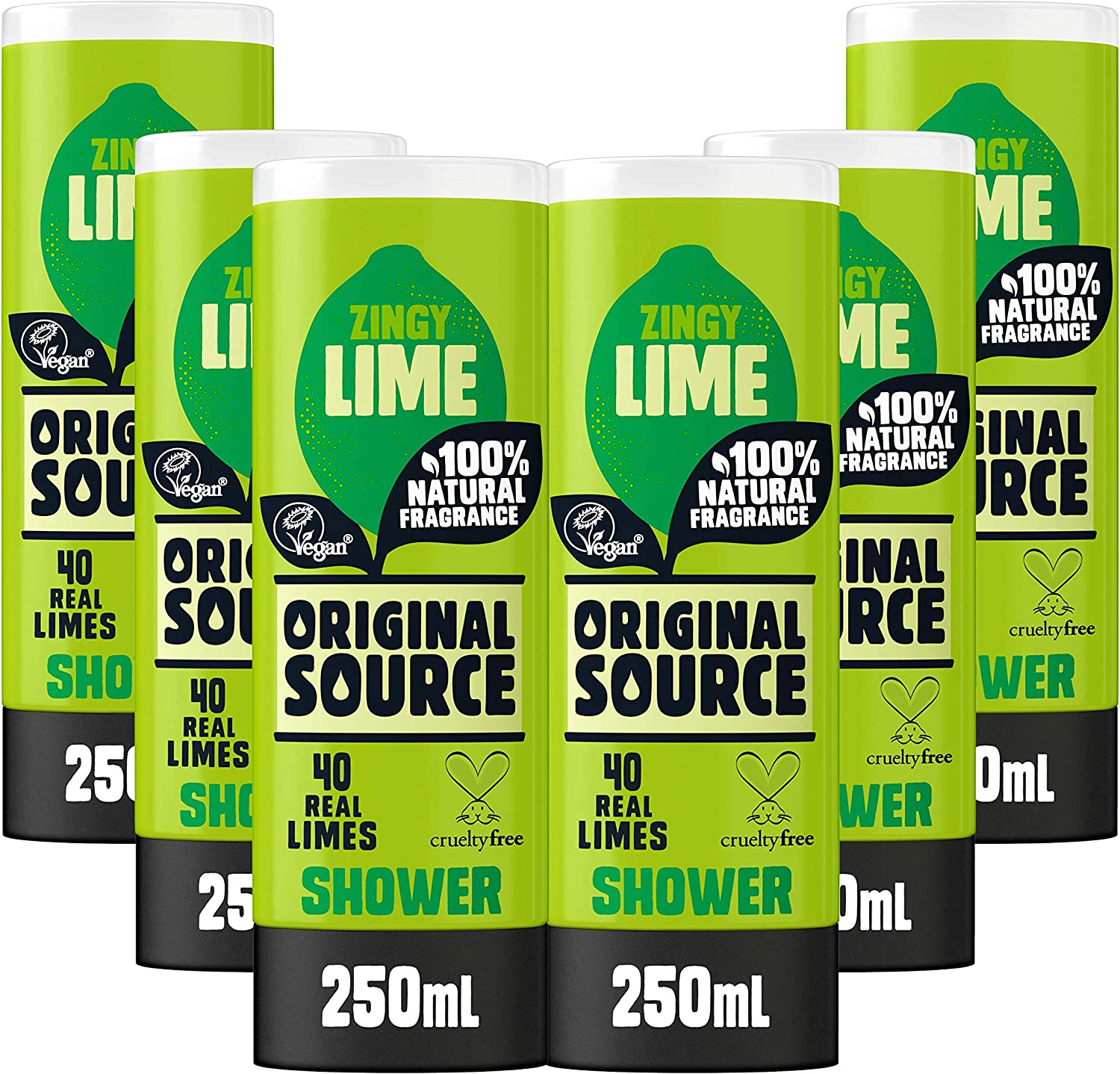 Original Source Zingy Lime Shower Gel, 6X250Ml image number 6