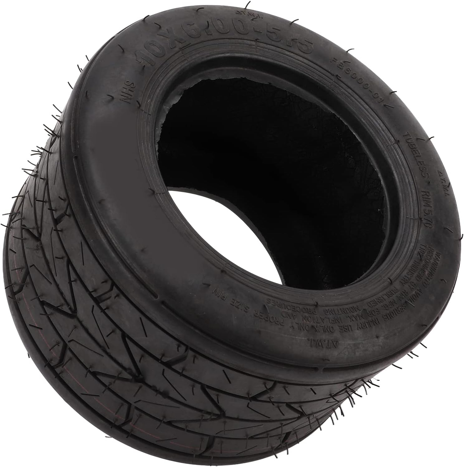 10 Inch Wide Tyre, 10 X 6.00-5.5 Vacuum Tyre, Durable for Motor for Electric Scooter