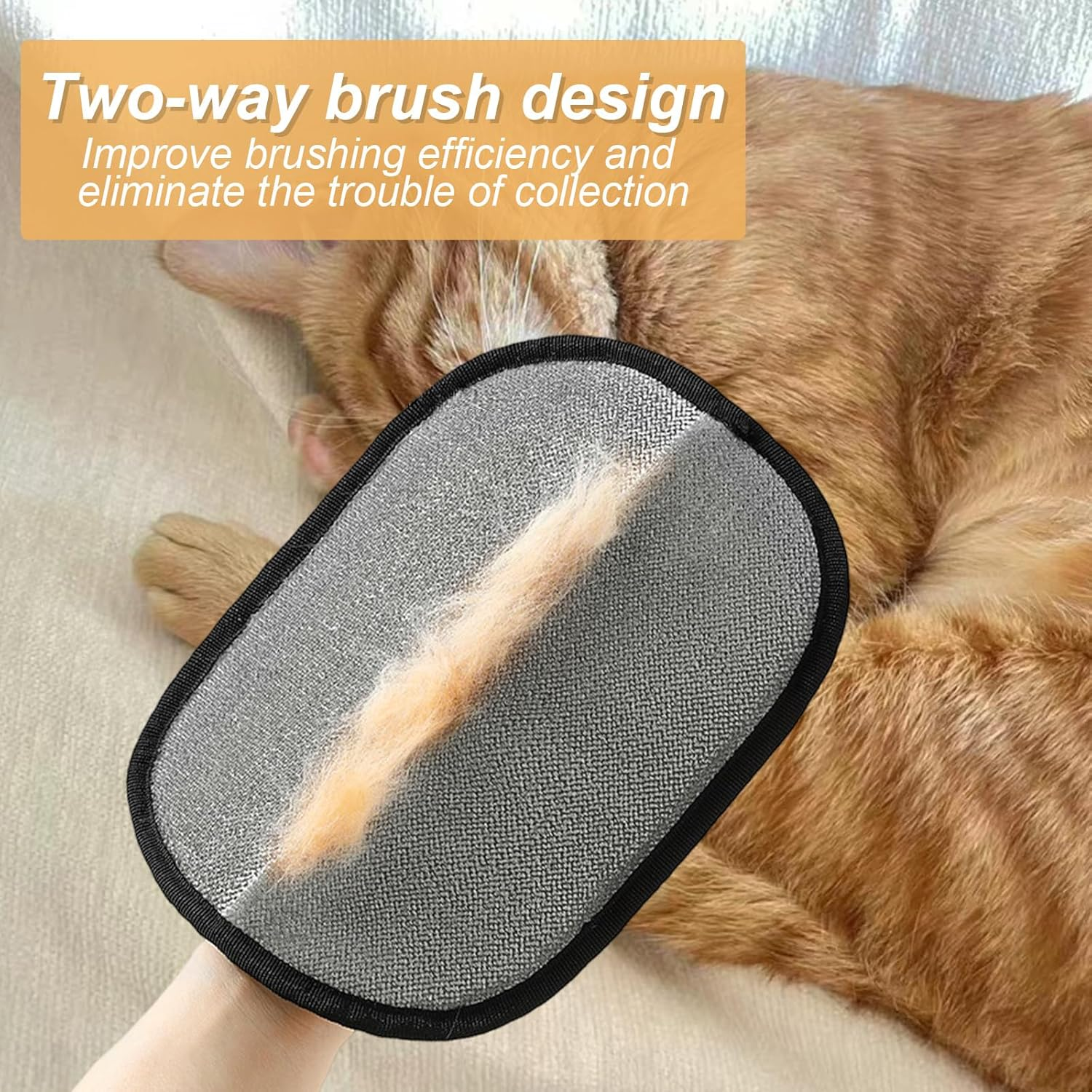 ZHAO GE Pack of 2 Fur Magnetic Gloves, Double-Sided Antistatic Fur Magnet, Multifunctional Fur Magnet Cat Hair Gloves for Washing, Deshedding and Care image number 6