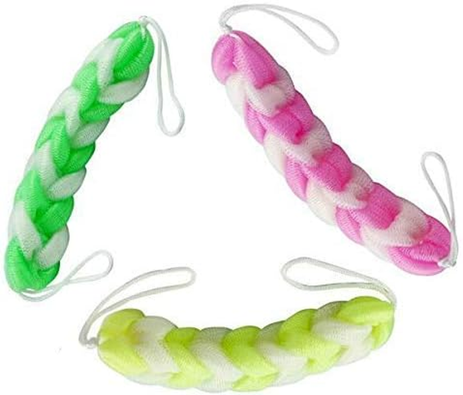 Shelter Body Sponge (Scrubber) Pink, Green and Yellow with White (Set of 3), Pack of 1 image number 4