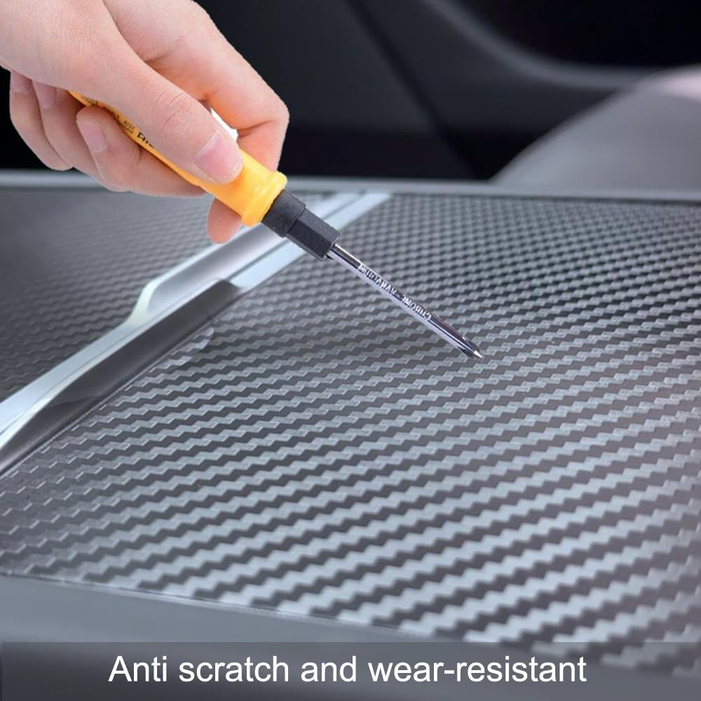 For Tesla Model Y Juniper 2025 2026/Model 3 Highland 2024 2025 2026 Center Console Wrap Kit Interior Decoration Cover Protector Accessories (Black Carbon Fiber) image number 1