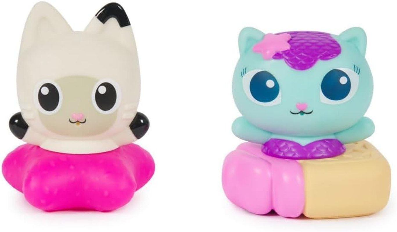 Gabby&rsquo;S Dollhouse: Gabby Cat Bath Squirters, Mercat & Pandy Paws Floating Toddler Bath Toys for Girls & Boys Ages 3 and Up image number 1