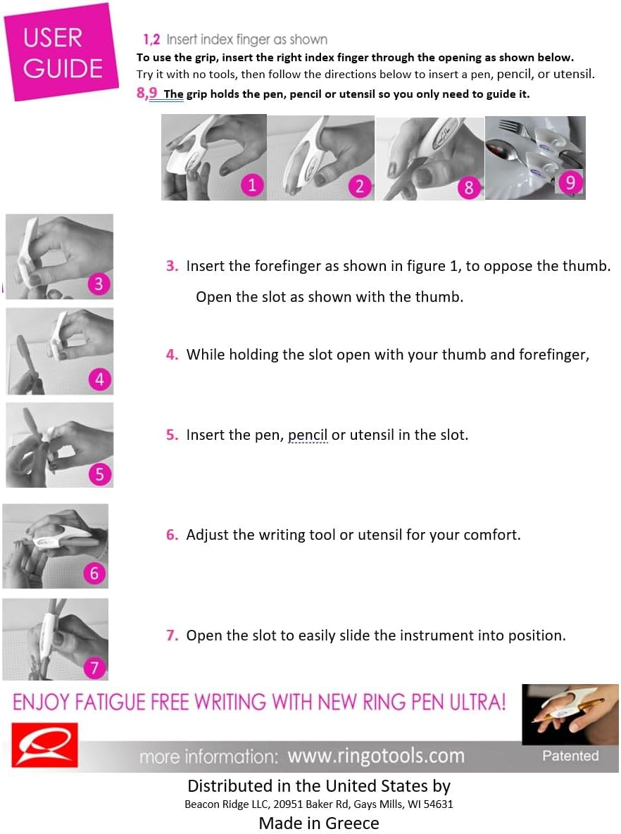 Grip Support for Writing and Art Tools (Medium Blue, Royal Blue) image number 5