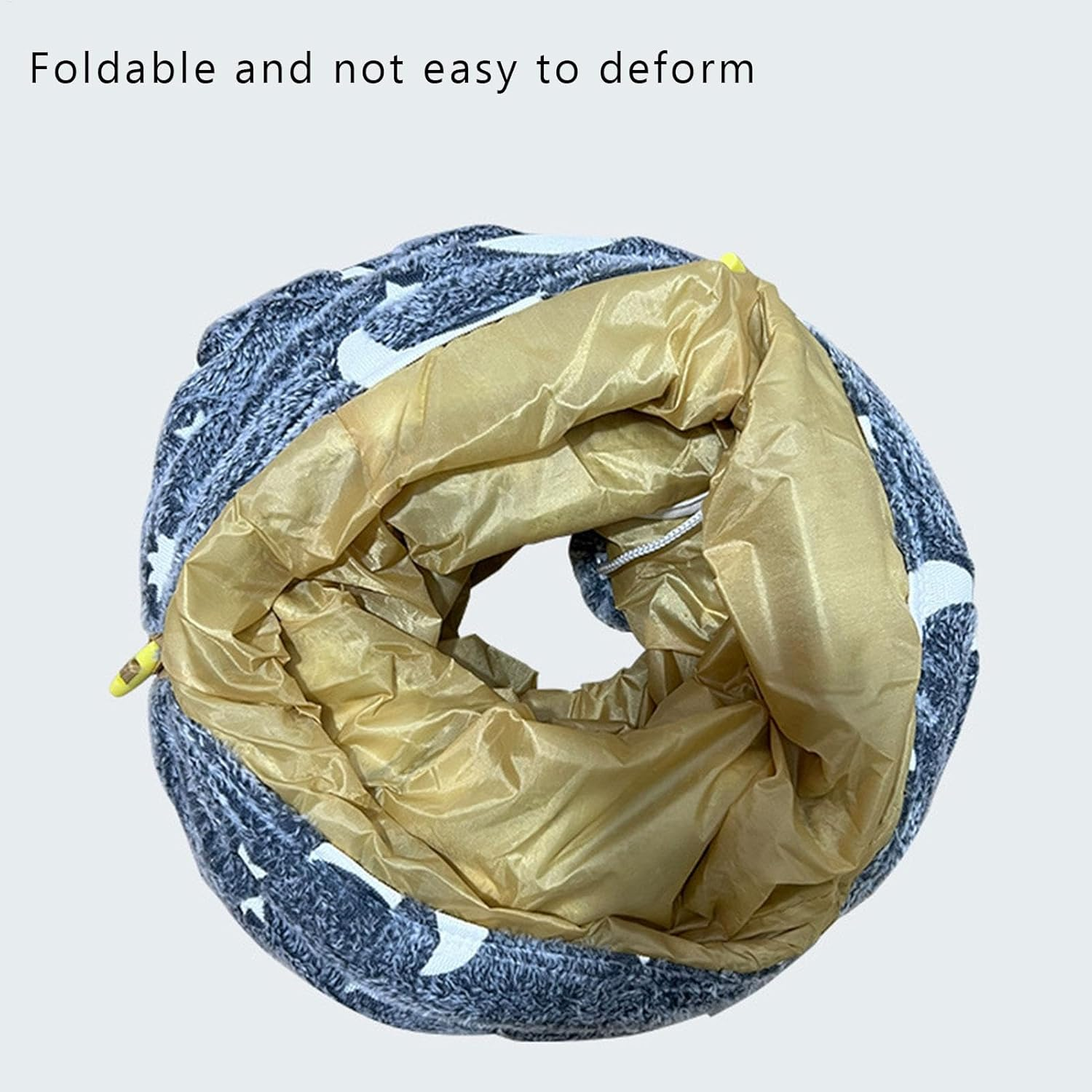 Kitten Tunnel, Glowing in the Dark Cat Toy Tube, Cat Hideaway, Crinkle Tunnel, Straight Entertaining Cat Toys, Cat Bag Toy for Small Pets, Cats - Blue image number 6