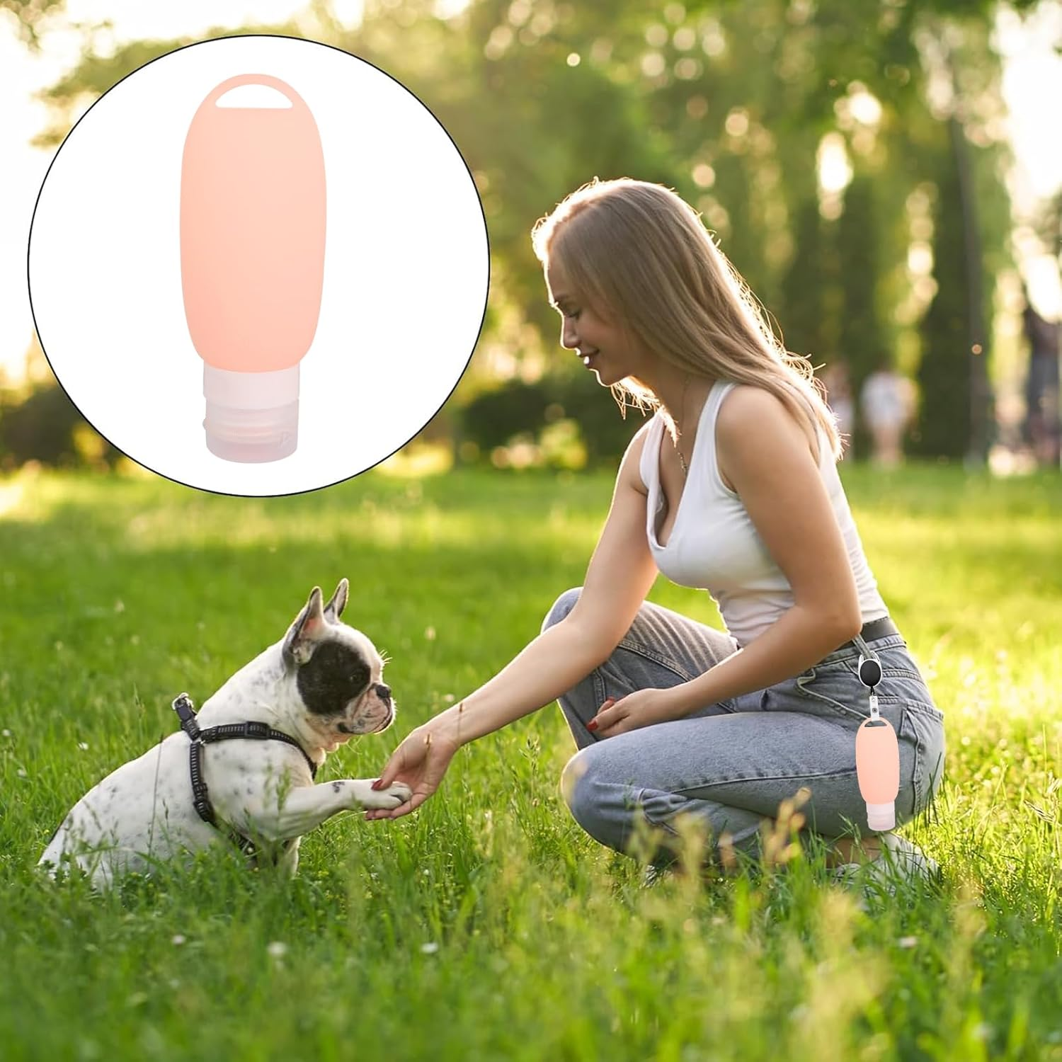 Meglob Pack of 2 90 Ml Food Tube for Filling Dog Wet Food Silicone Travel Bottles with Telescopic Buckle, Fillable Tubes for Dogs Reusable Food Tube Dog Food Tube Dog Tube for Pets image number 4