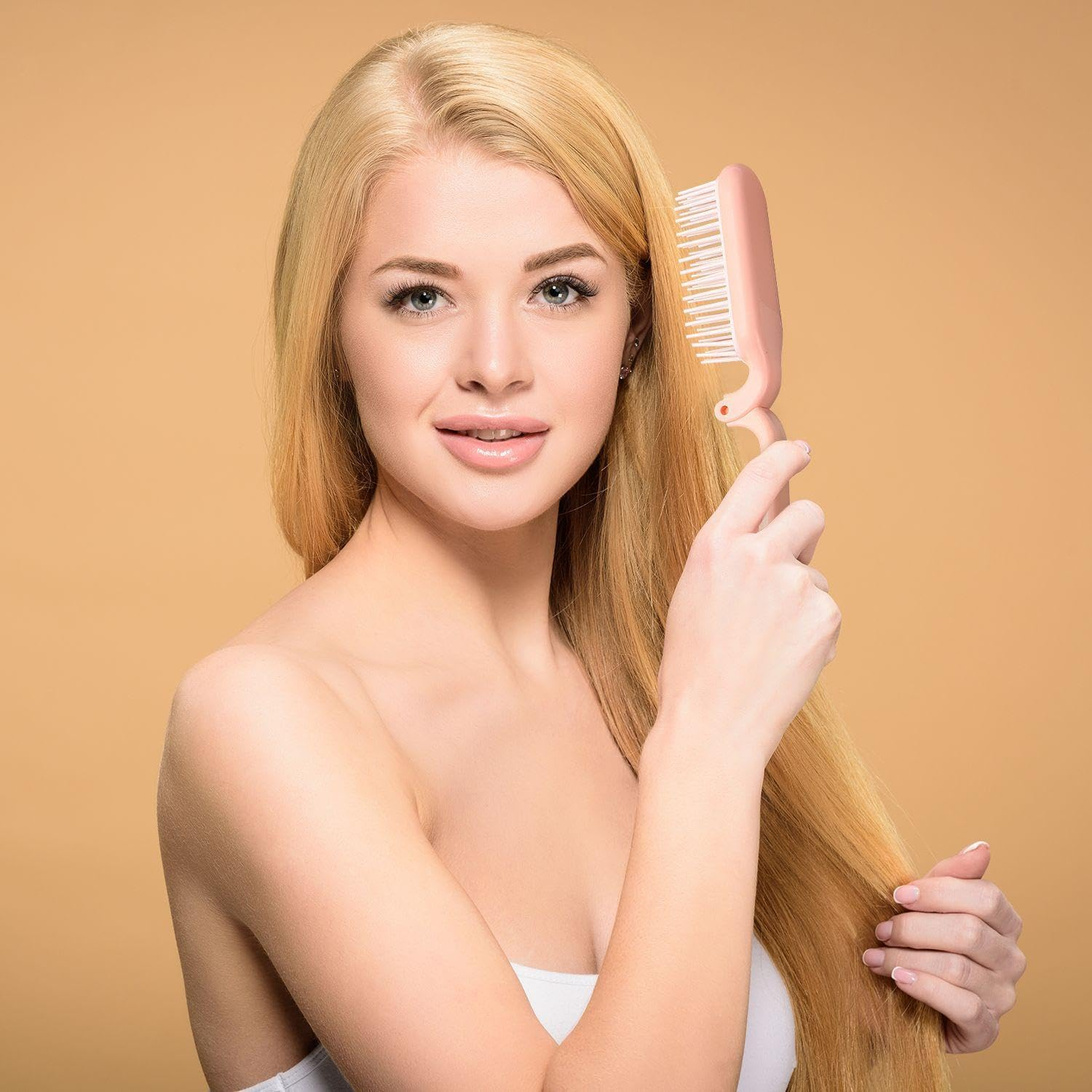 4-Piece Foldable Hair Brush, Compact Hair Brush, Foldable Travel Hair Brush, Mini Hair Brush for Children, Small Portable Hair Brush, Brush for Curly Hair, Wet and Dry Hair Brush image number 1