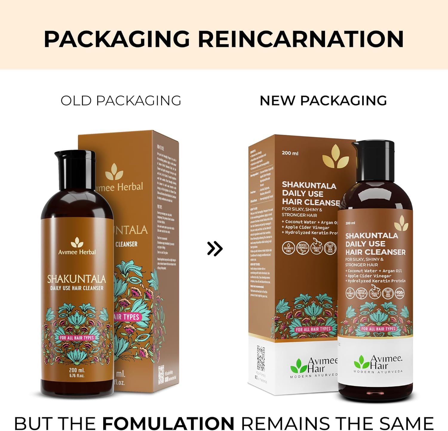 AVIMEE HERBAL Shakuntala Daily Use Hair Cleanser for Silky Hair for Unisex 200 Ml image number 3