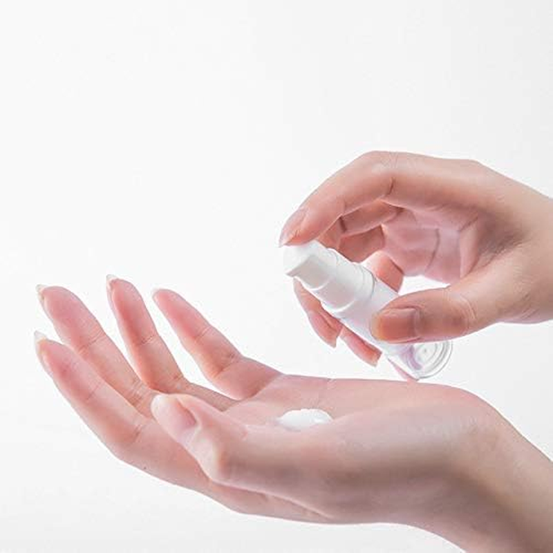 10Pcs Airless Pump Press Bottle Empty Plastic Vacuum Lotion Bottles Clear Containers Cosmetics Skincare Travel Size Dispenser (5Ml) image number 4