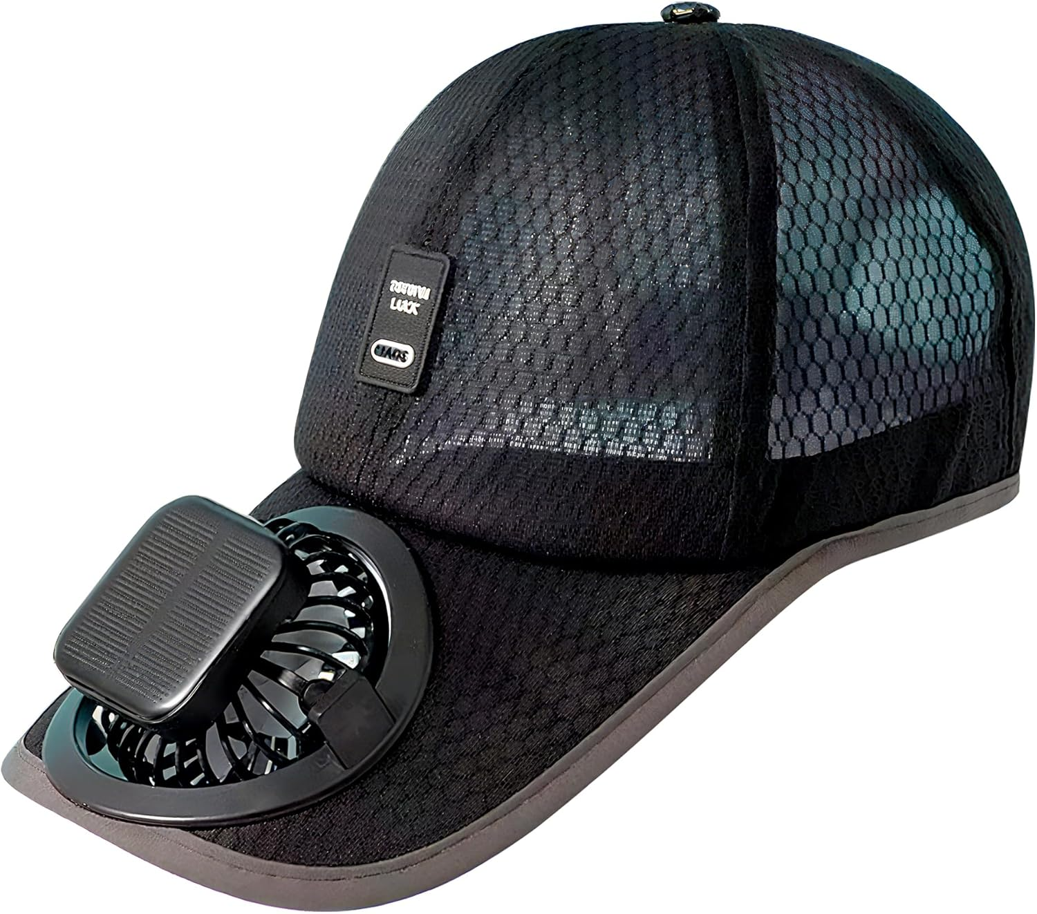 Emesak Baseball Cap with Solar Powered Fan, Adjustable Cooling Sun Hat - Peaked Caps with Mesh Breathable, Golf Gardening Sports Travel Beach Hiking Outdoor Activities Black image number 3