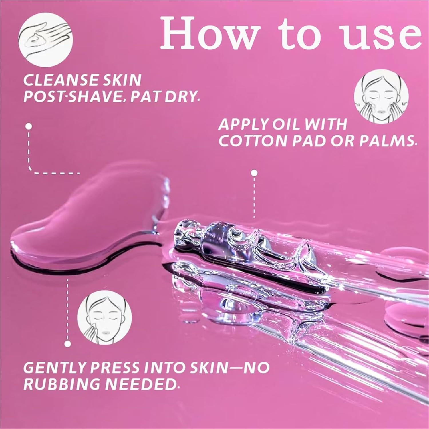 After Shave Oil - Strawberry & Vanilla Scent ， Nourishing Formula for Smooth Skin ， Prevents Dryness & Ingrown Hairs ， Ideal for Women image number 4