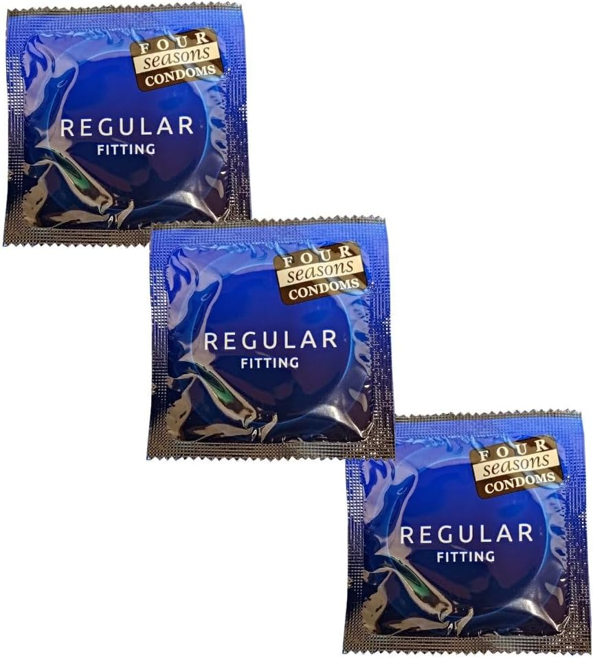 Four Seasons Regular Fit Condoms (Bulk Pack of 144) &ndash; Ultra-Thin, 54Mm Nominal Width, Lubricated, Regular Fit