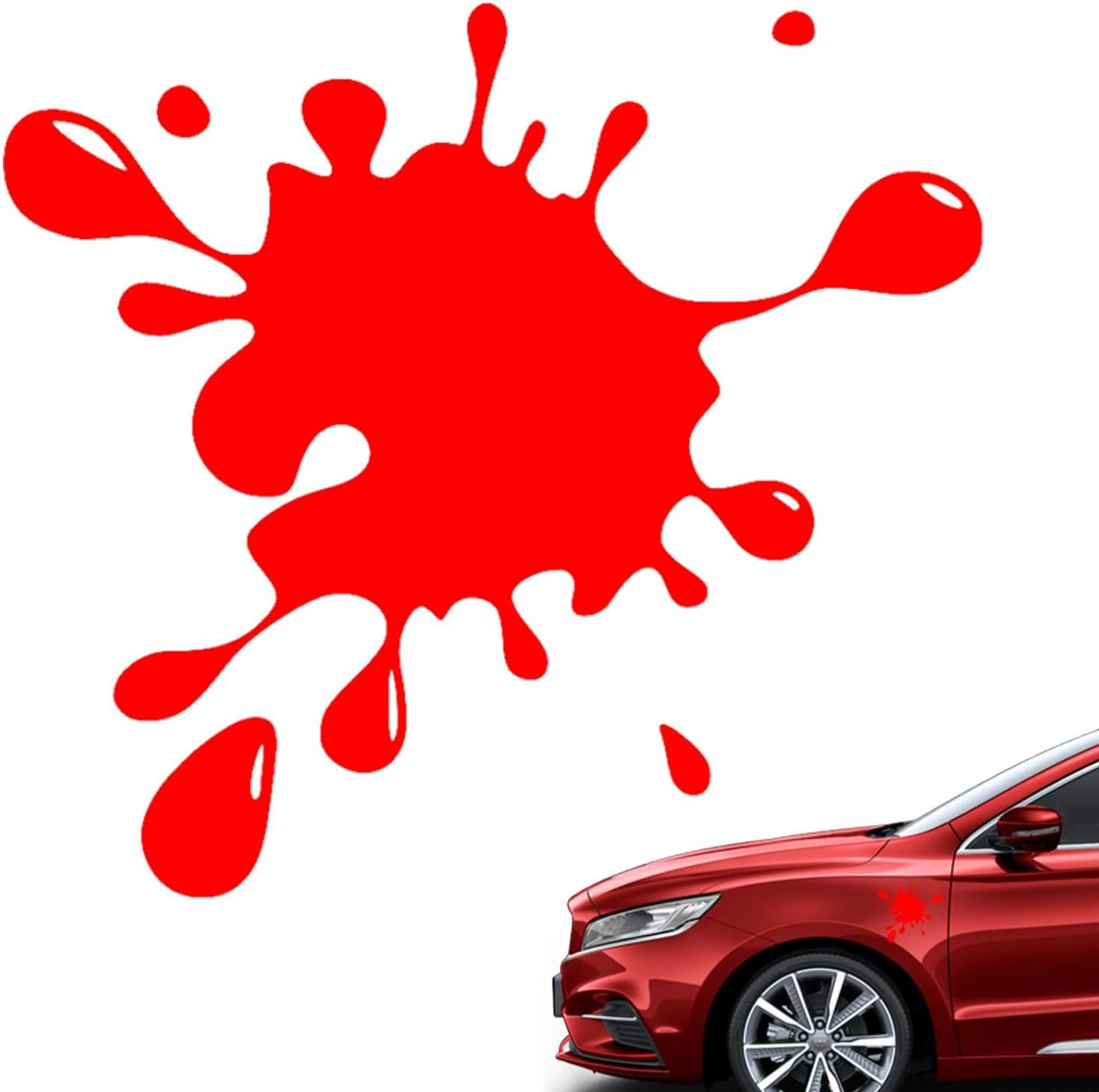 Paint Splatter Car Sticker | Funny Window Sticker - Reflective Car Window Sticker, Automotive Car Decals, Waterproof & Warning Decal for Trucks, Kitchen image number 1